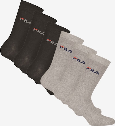 FILA Socken in dunkelblau / grau / rot / schwarz, Produktansicht