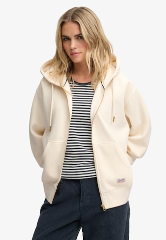 Hanorac 'Luxe Casual' de la Superdry & Co pe alb