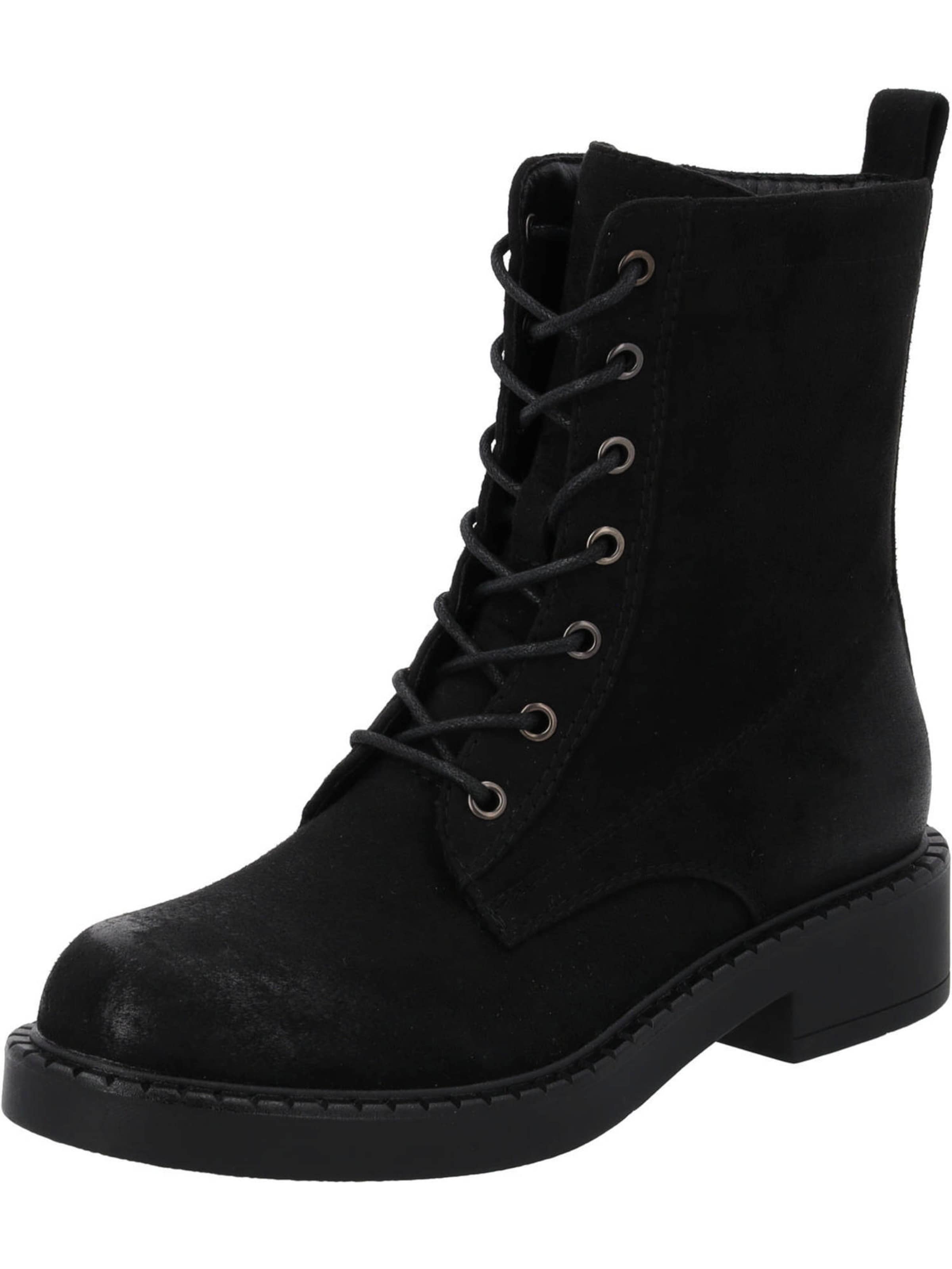 Palado by Sila Sahin Schnürstiefel 'Xeldra' in Schwarz: Vorderseite