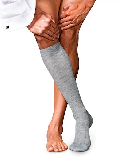 FALKE Knee High Socks 'No. 7 Finest Merino' in 39-40 in mottled grey, Item view