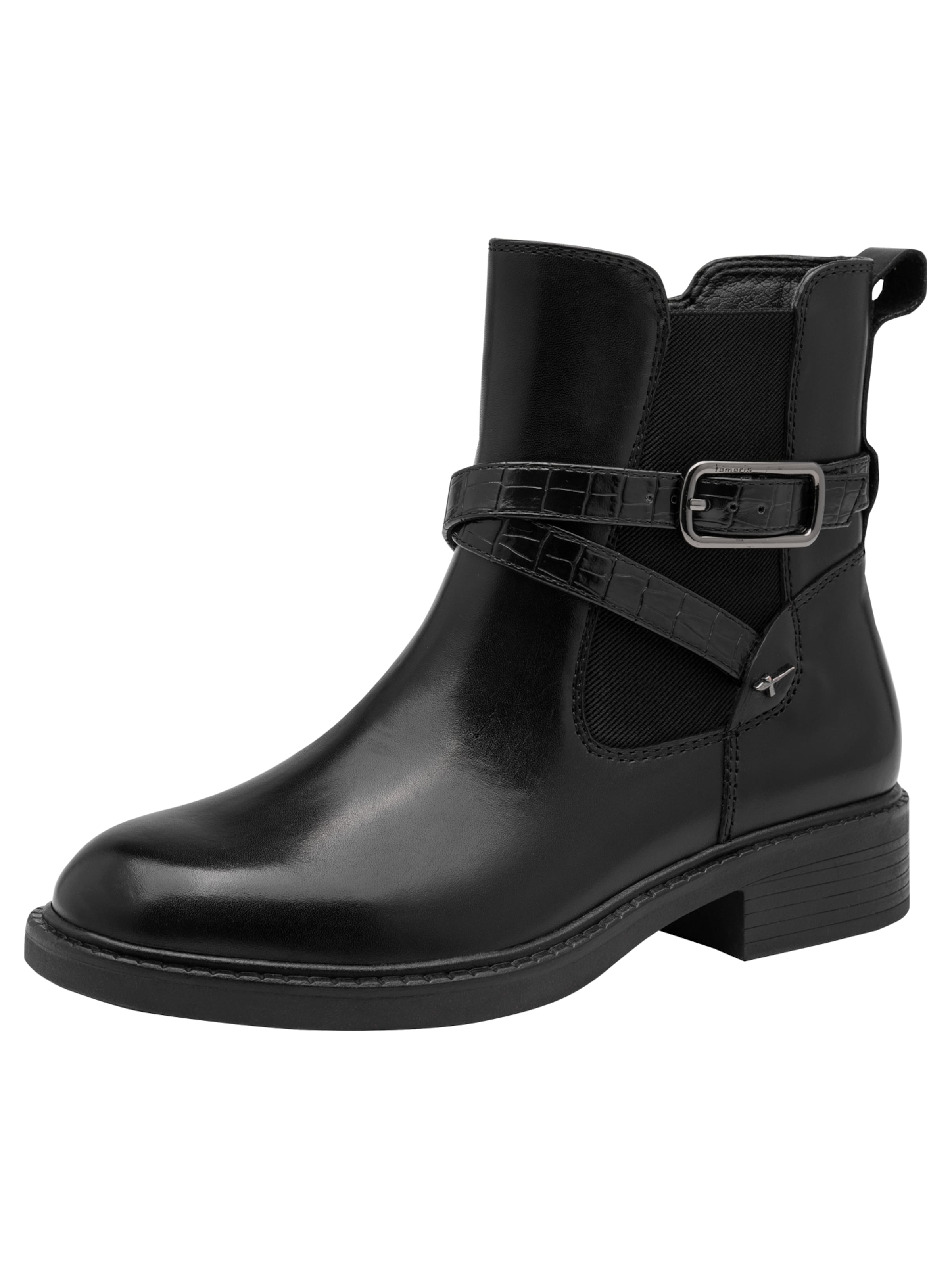 Chelsea Boots Tamaris en noir : devant
