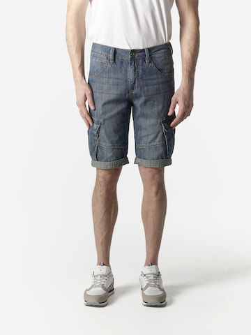 KOROSHI - regular Pantalón vaquero cargo en azul: frente