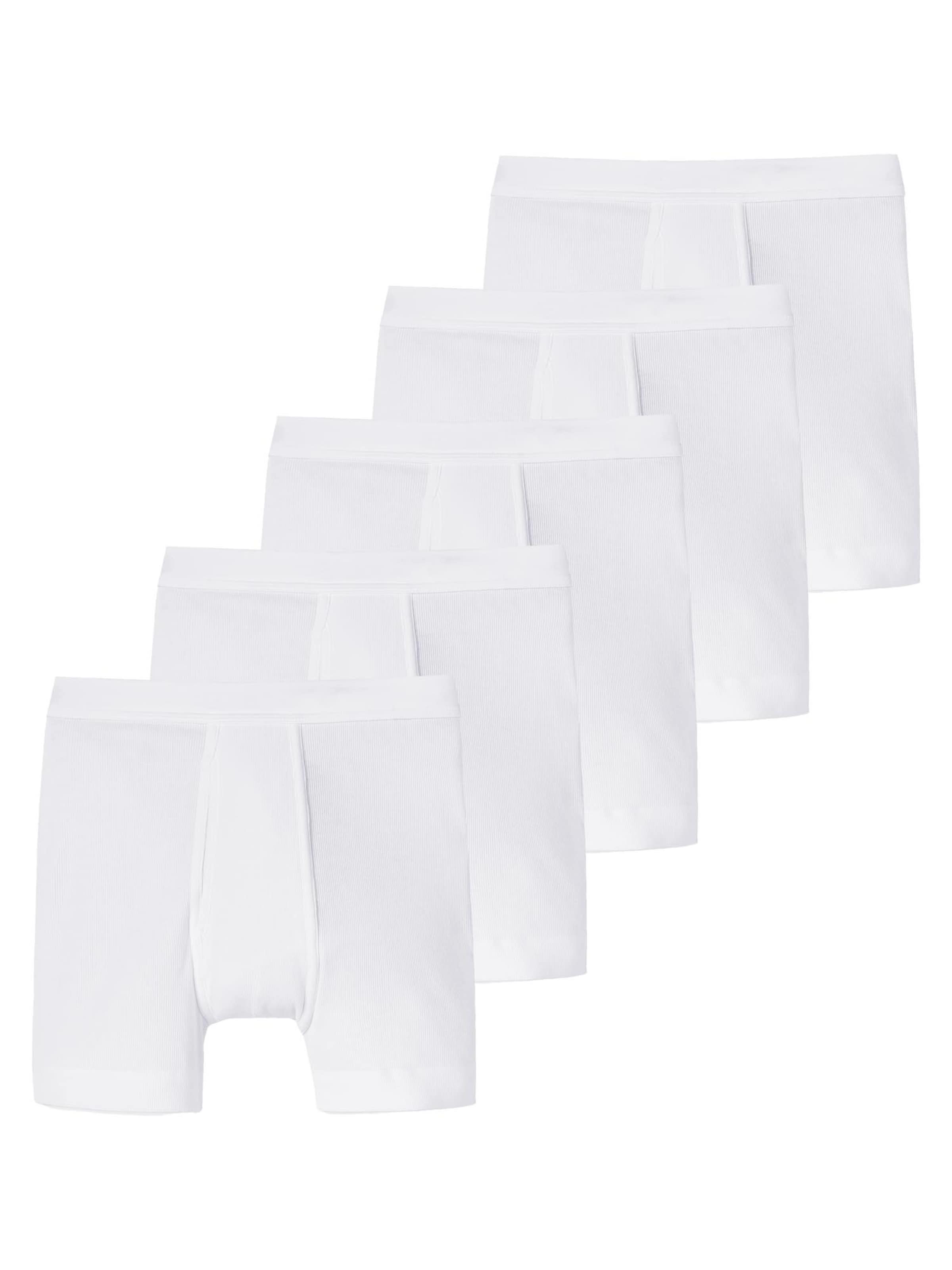 SCHIESSER Boxershorts 'Essentials Doppelripp' in de kleur Wit, Productweergave