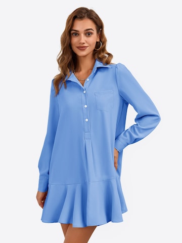 Robe-chemise Imily Bela en bleu : devant