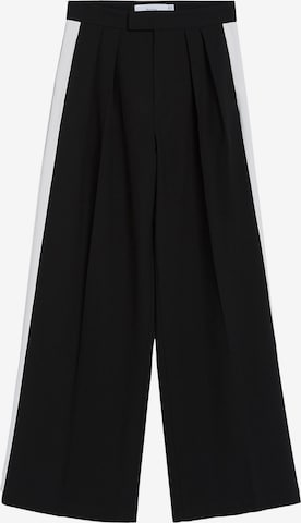 Bershka Wide Leg Bukse i svart: forside