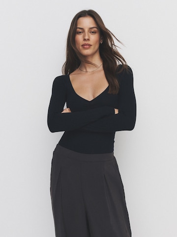 The Set - Camisa body em castanho: frente