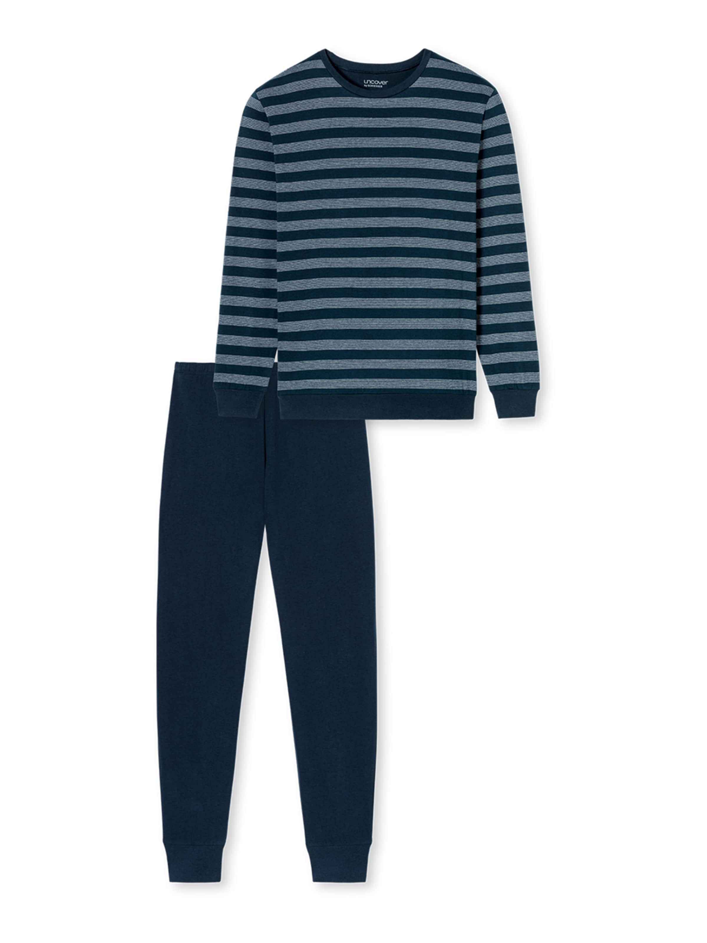 uncover by SCHIESSER Pyjamas lang i blå: forside