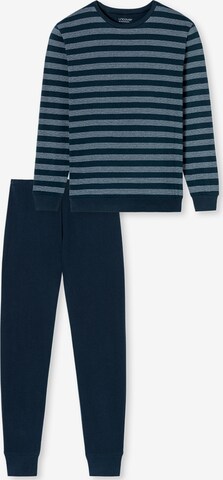 SCHIESSER Pyjama lang ' UNCOVER Nightwear ' in Blauw: voorkant