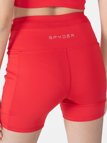 Spyder - Skinny Calças de desporto em vermelho