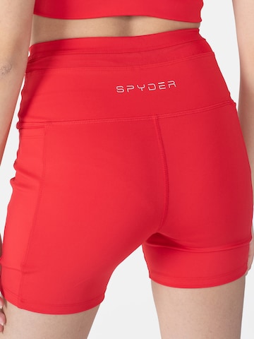 Skinny Pantalon de sport Spyder en rouge