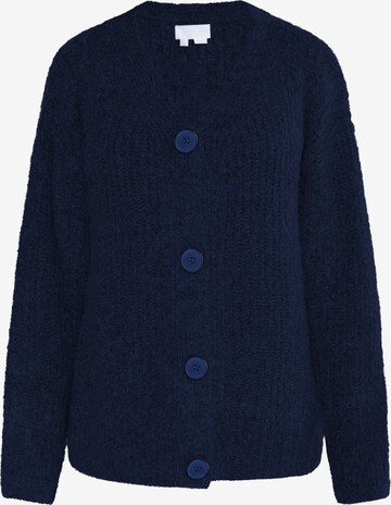 Cardigan 'Lynnea' usha WHITE LABEL en bleu : devant