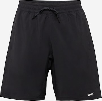 Regular Pantaloni sport 'Workout Ready' de la Reebok pe negru: față