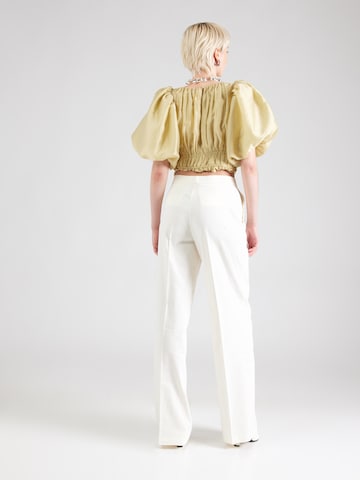 Wide Leg Pantalon à plis PINKO en blanc