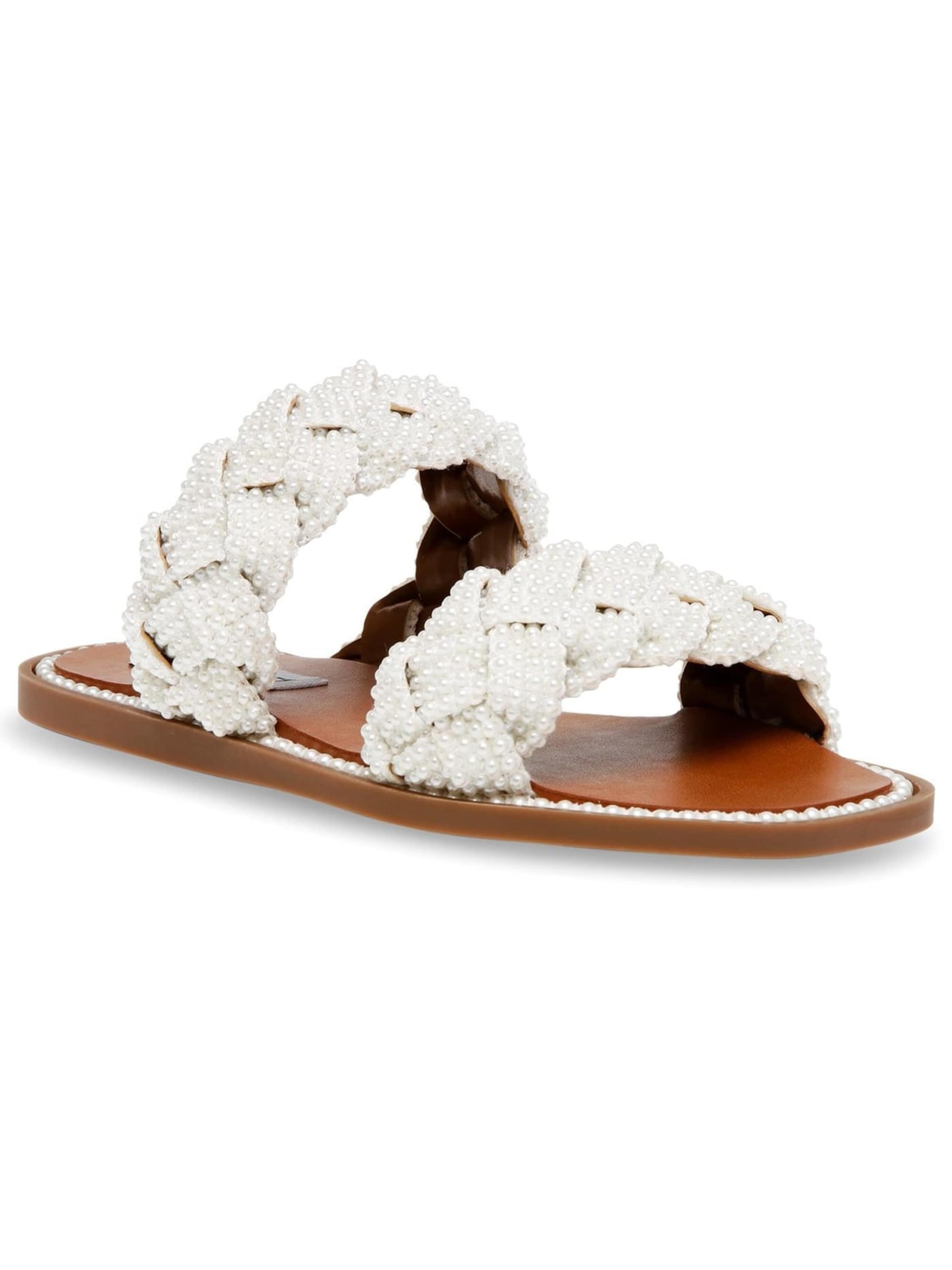 STEVE MADDEN Klapki 'Newbie-P Bone Sandals' w kolorze biały: przód