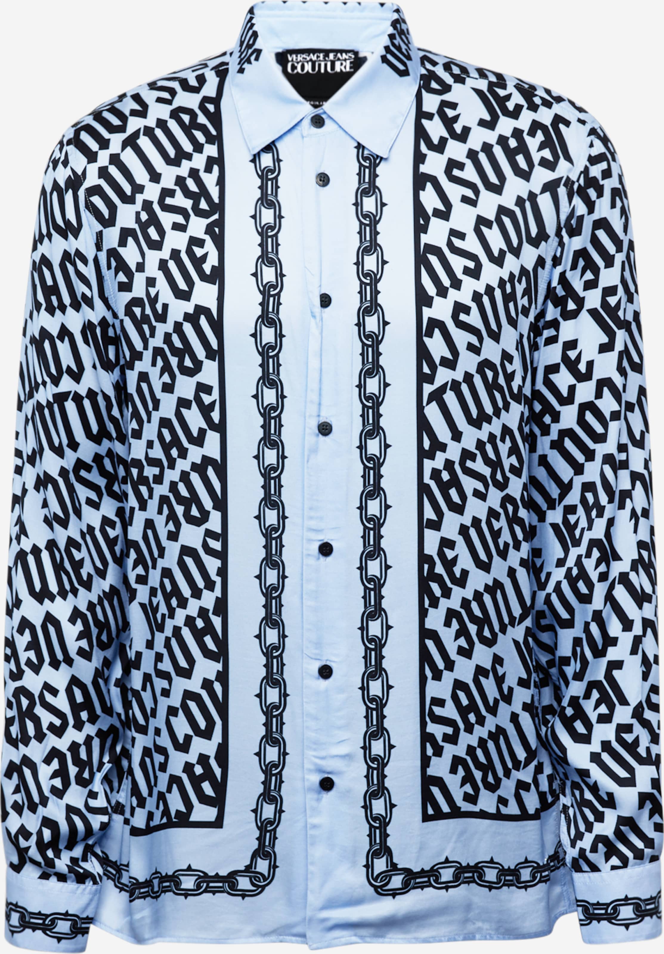 Versace Jeans Couture Regular fit Button Up Shirt in Light Blue ABOUT YOU