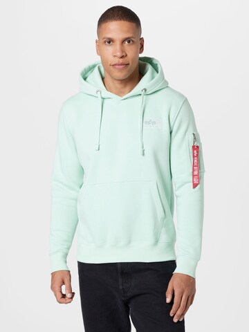 ALPHA INDUSTRIES Sweatshirt in Green: front