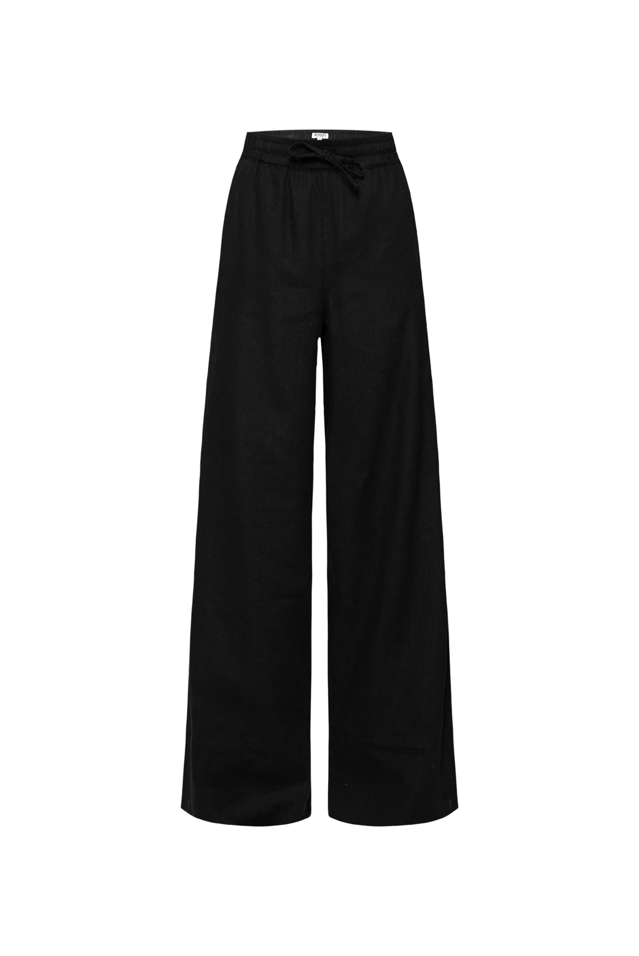 SENSES.THE LABEL Loose fit Pants in Black: front