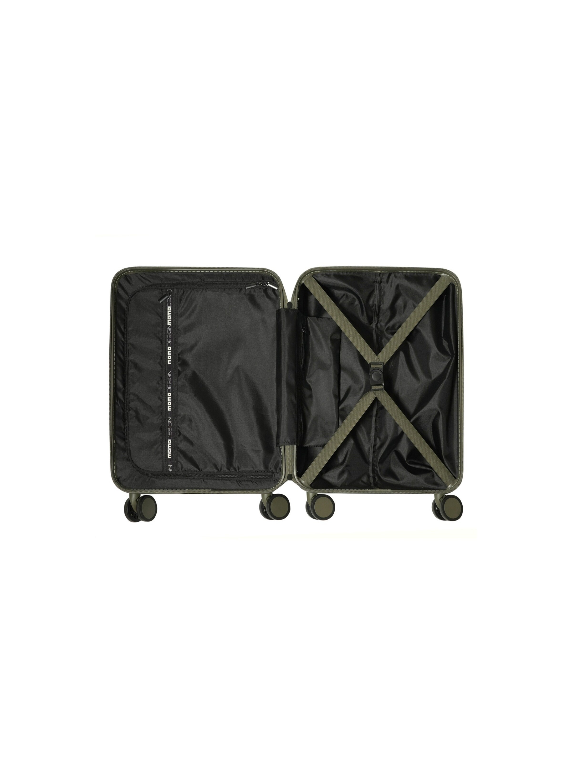 Valigia 'Trolley Cabin Momo Design ABS con Zip 54,5 cm' di Momo Design in verde