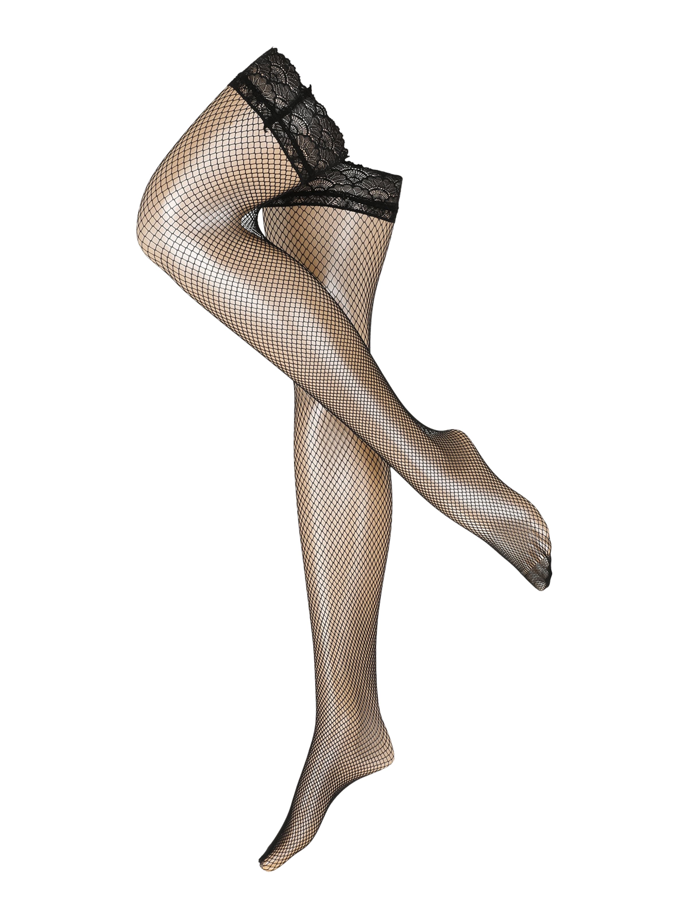 Hunkemöller Nogavice z držalkami 'Private' | črna barva: sprednja stran