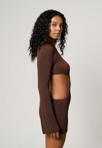 Moda Minx Strandkleid 'Scrunch Starfish' in Braun