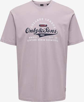 Only & Sons ONLY & SONS Rundhalsshirt in Lila: predná strana