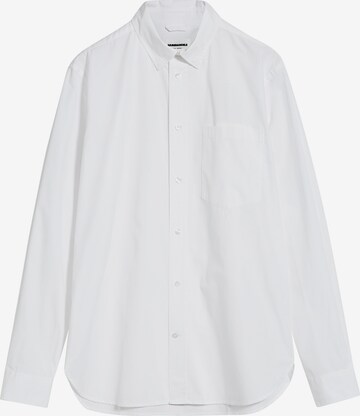ARMEDANGELS Comfort fit Button Up Shirt 'Paitaa' in White: front