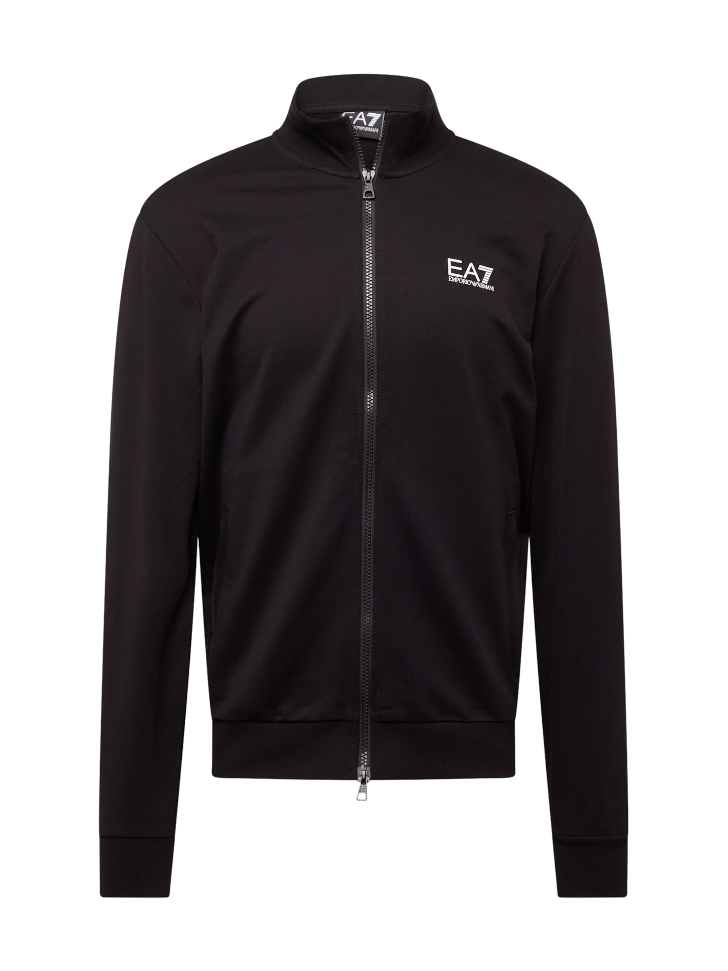 EA7 Emporio Armani Ζακέτα φούτερ σε μαύρο: μπροστά