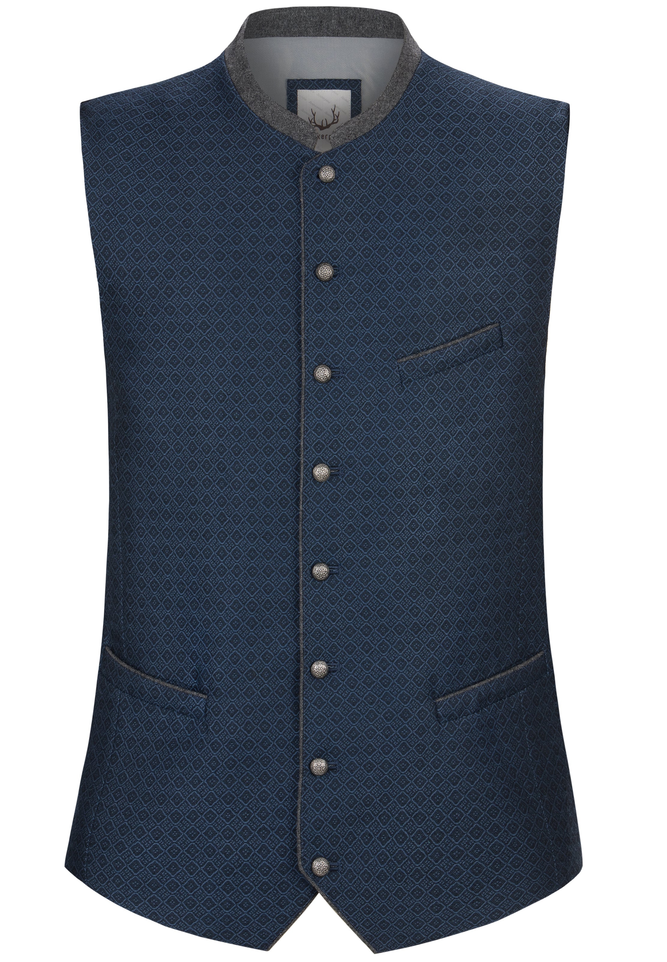 STOCKERPOINT Klederdracht gilet 'Romeo' in Blauw: voorkant