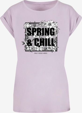 Merchcode Shirt 'Spring And Chill' in Lila: voorkant