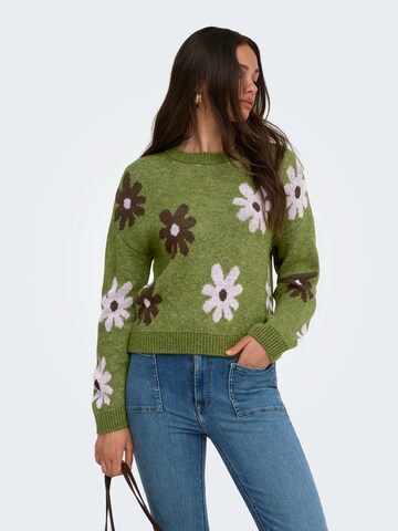 ONLY Sweater 'ONLFREESIA' in Green: front