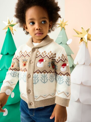 Next Pletená bunda – béžová: přední strana