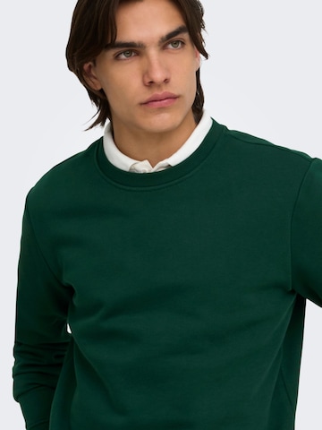 Only & Sons Sweatshirt 'ONSConnor' in Groen