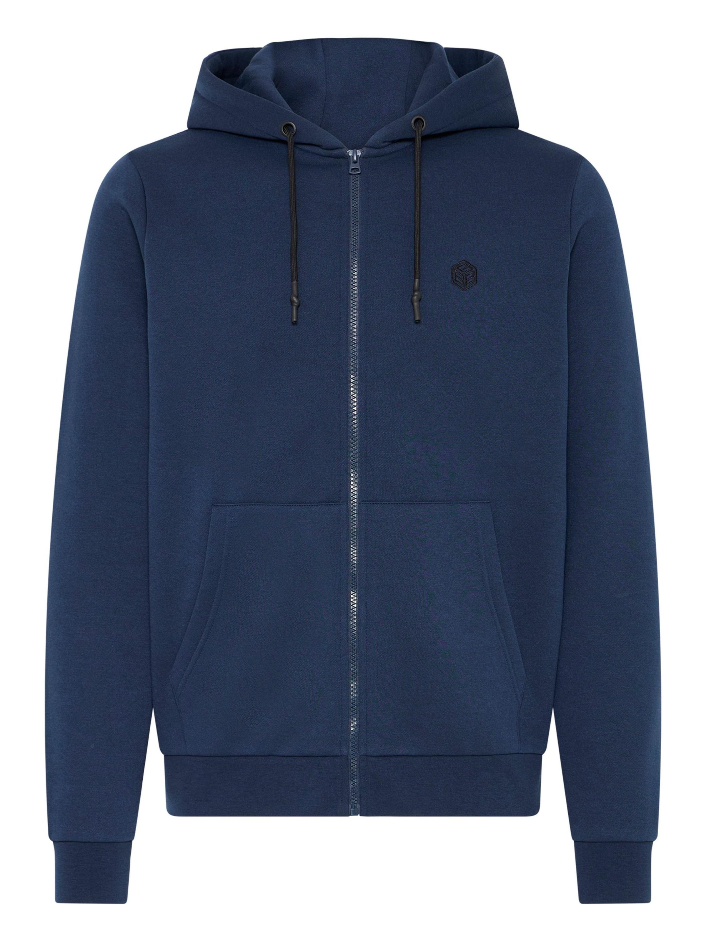 BLEND - Casaco em moletão ' BHTolle ' em azul: frente