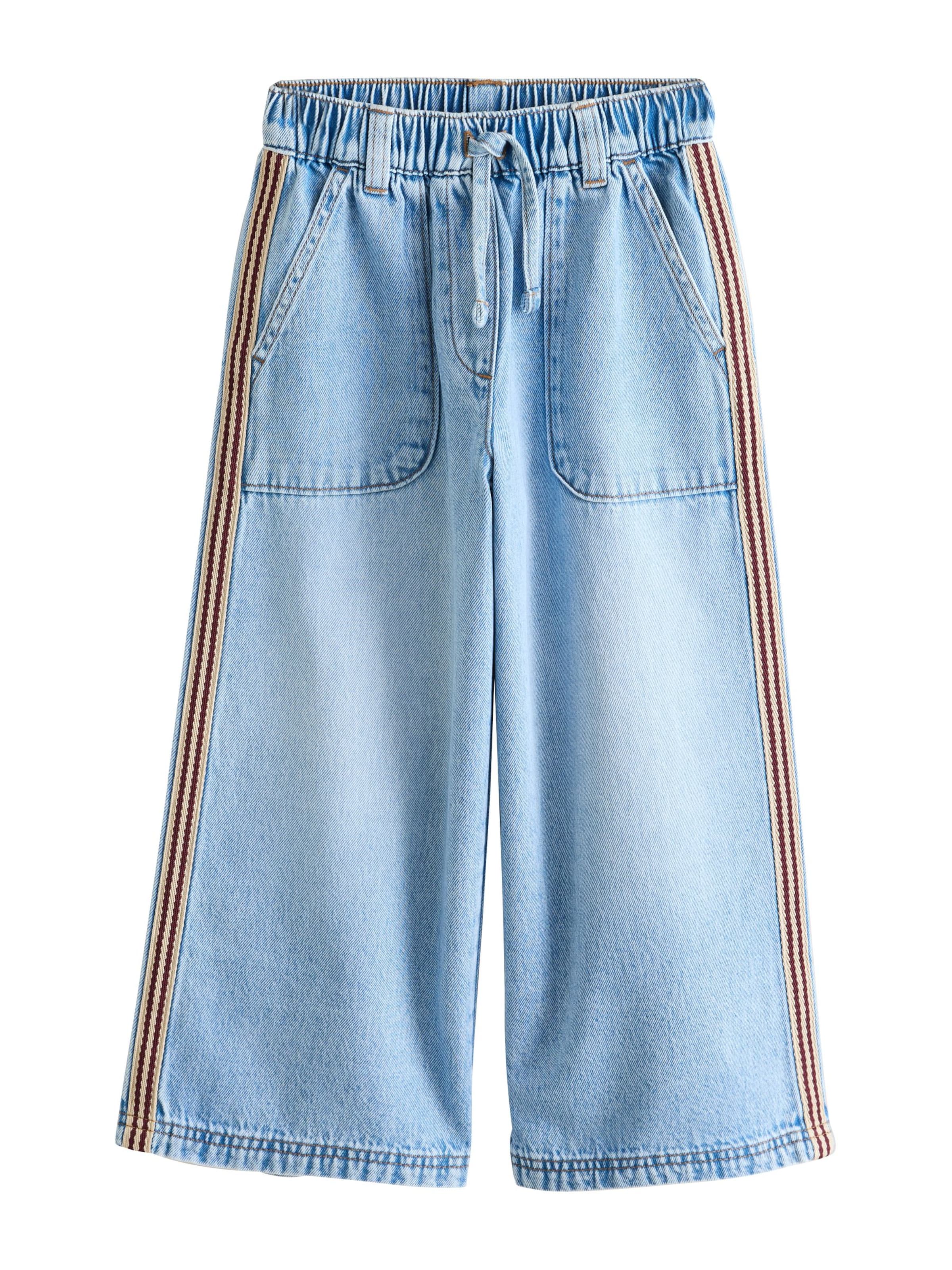 Wide leg Jeans de la Next pe albastru: față
