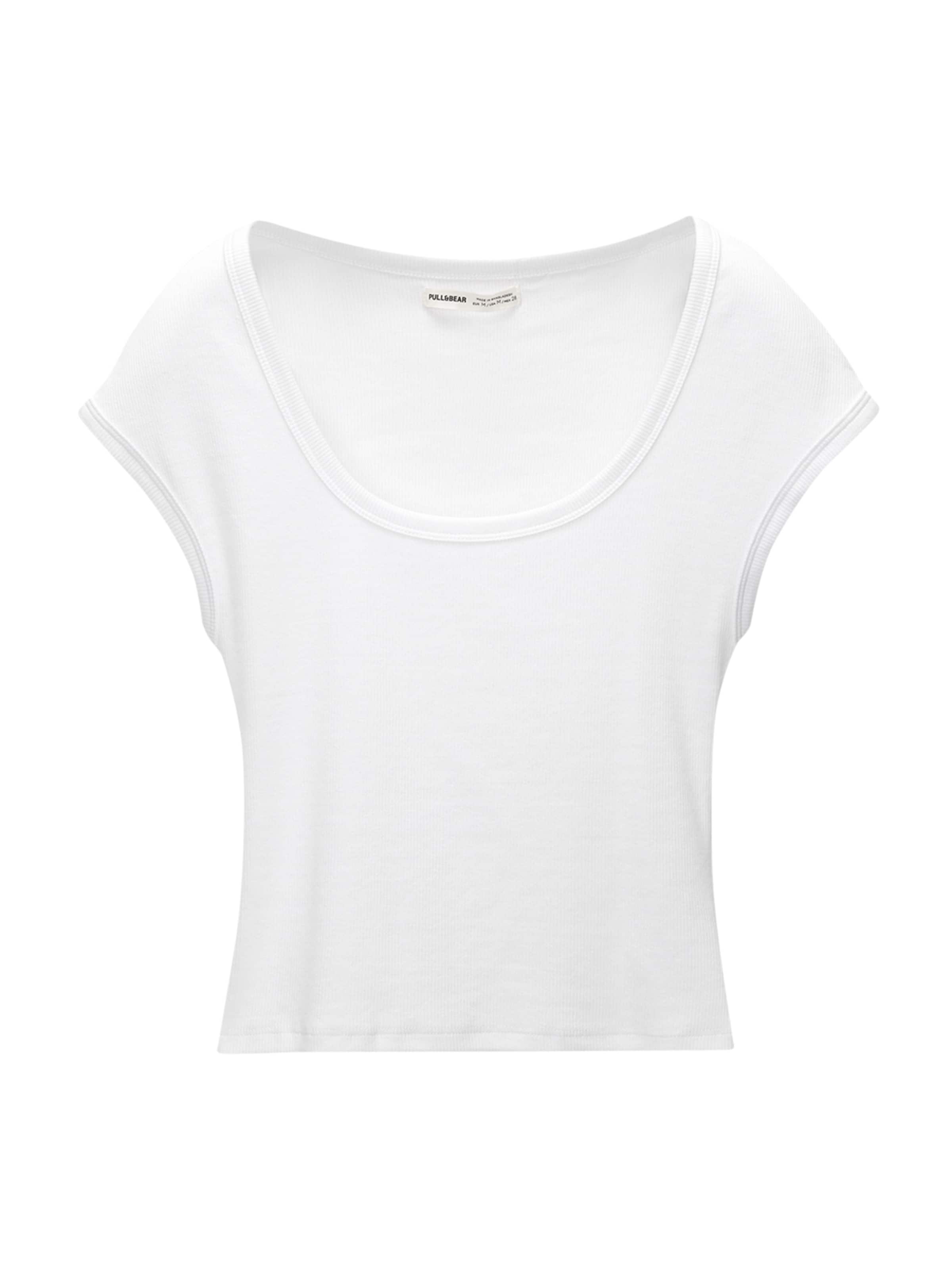 Pull&Bear Tričko – bílá: přední strana