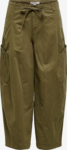 ONLY - Pantalón cargo 'VESA' en verde: frente