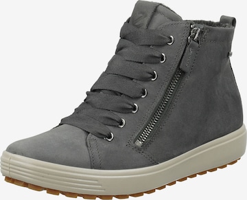 ECCO High-Top Sneakers in Grey: front