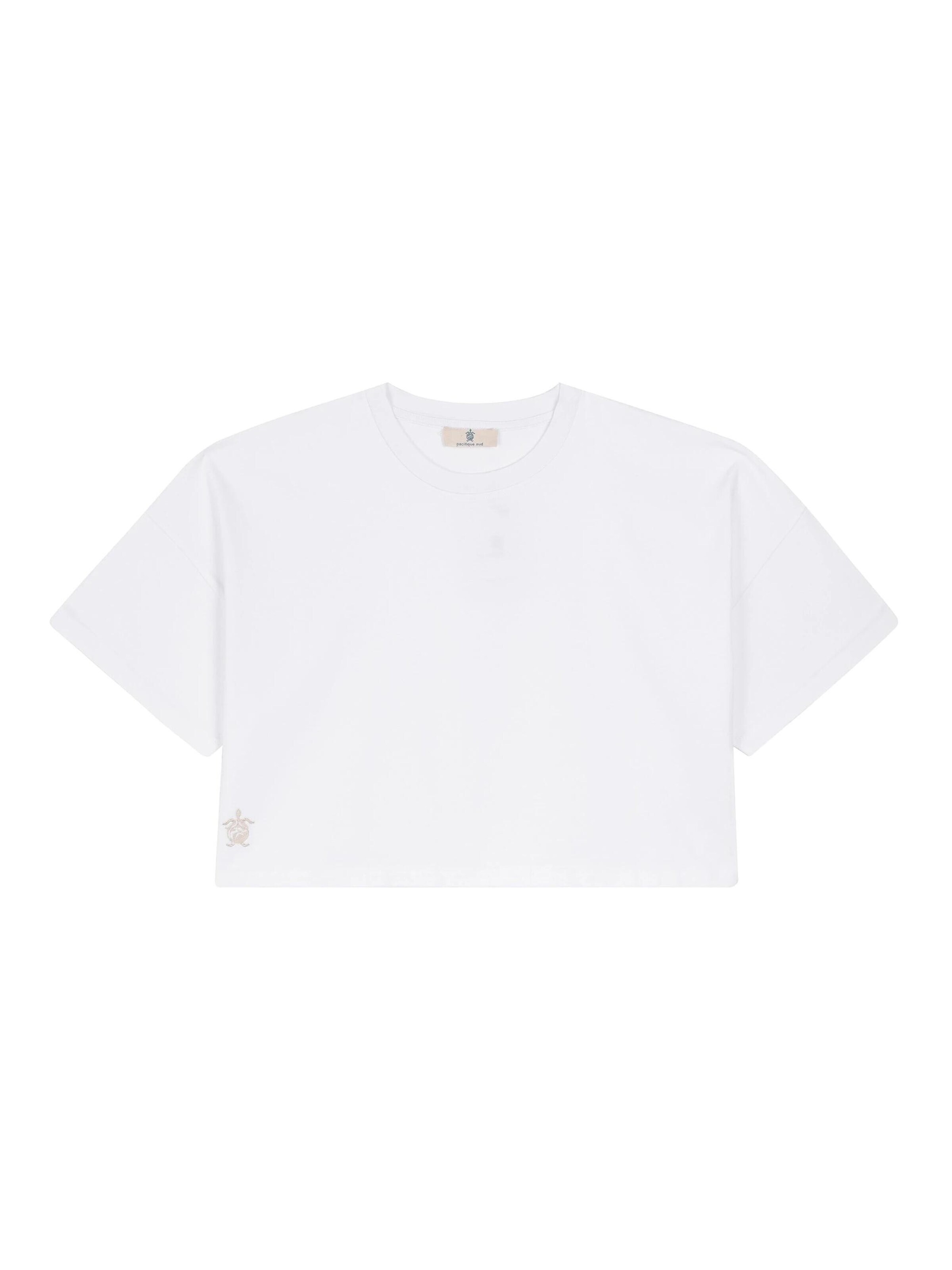 T-shirt 'Bloom' Pacifique Sud en blanc : devant