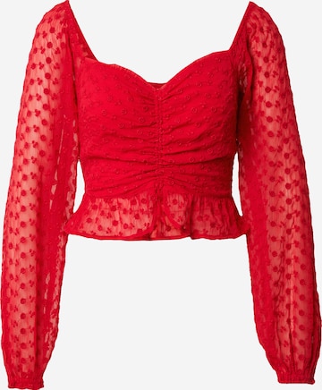 HOLLISTER Blouse in Rood: voorkant