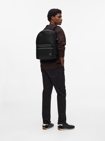 Zaino 'Ikon Outline' di Karl Lagerfeld in nero: frontale