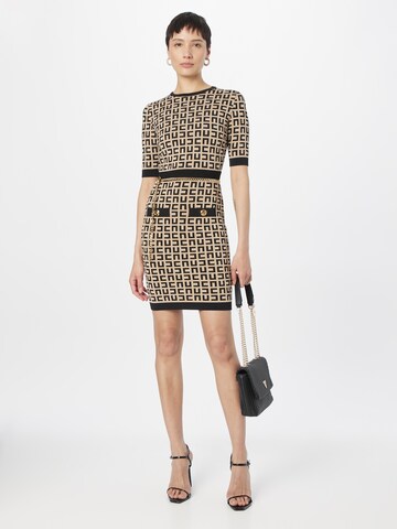 Elisabetta Franchi Knitted dress in Beige