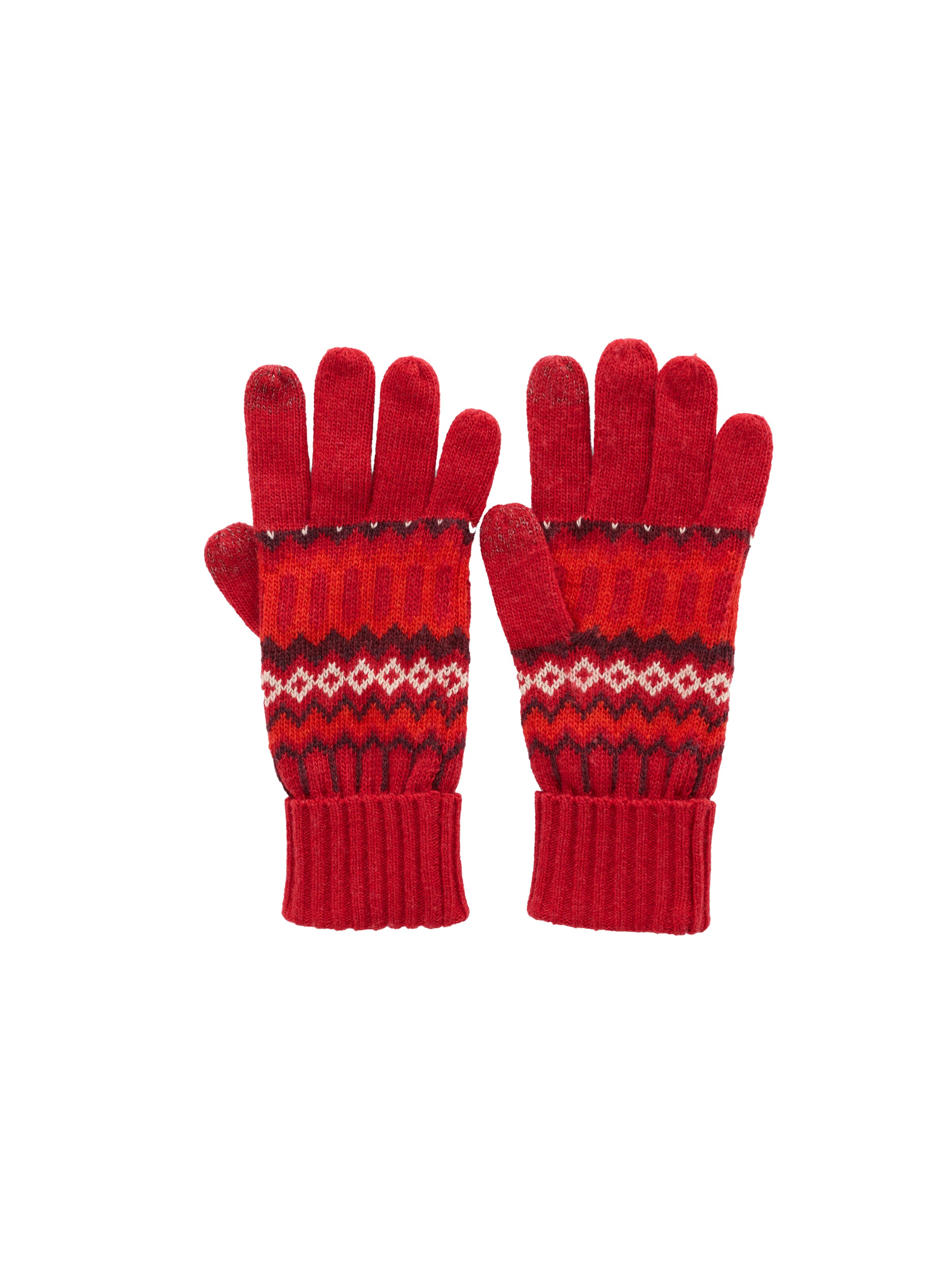 Seasalt Cornwall Vingerhandschoenen 'Very Clever' in Rood: voorkant