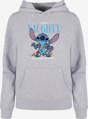 ABSOLUTE CULT Sweatshirt 'Lilo And Stitch - Naughty And Nice' in Grijs: voorkant
