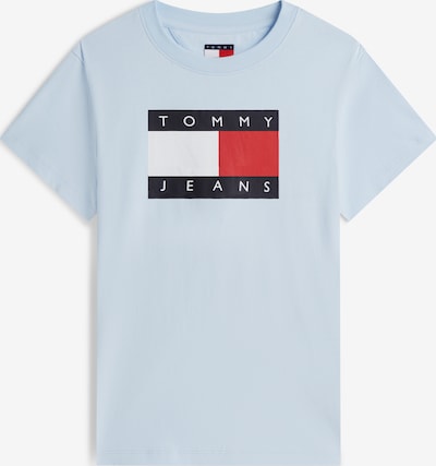 Marškinėliai iš Tommy Jeans, spalva – pastelinė mėlyna / raudona / juoda / balta, Prekių apžvalga