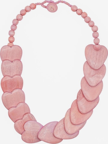 COLLEZIONE ALESSANDRO Kette 'Warmherz' in Pink: Vorderseite