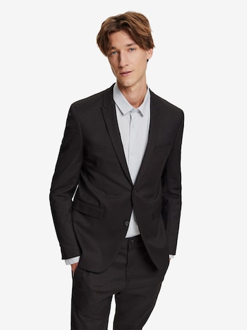 ESPRIT Comfort fit Suit Jacket in Black: front