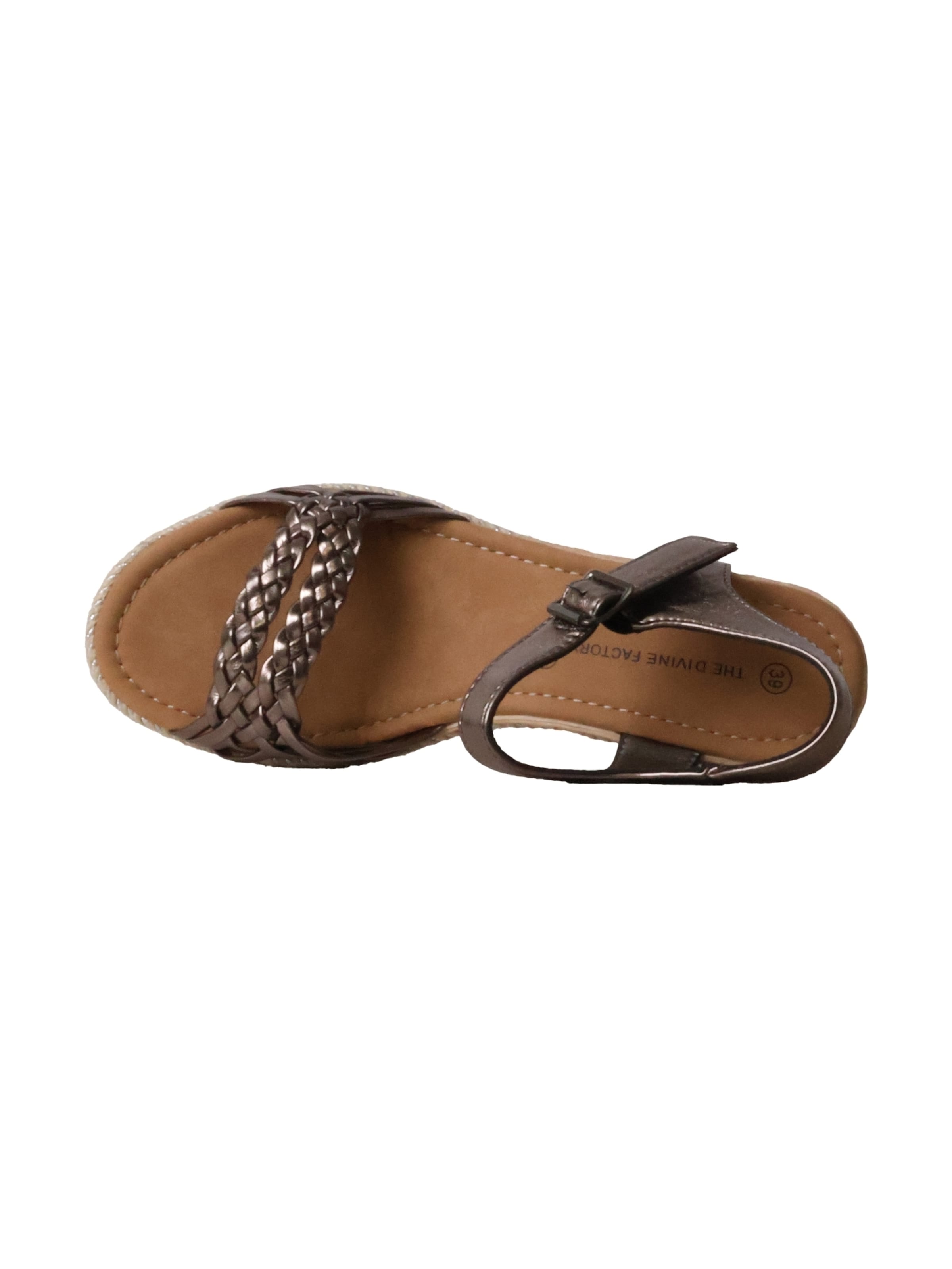 The Divine Factory - Sandalias 'Kompensationssandalen mit Riemchen' en gris