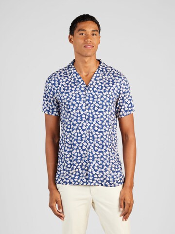 Coupe regular Chemise BURTON MENSWEAR LONDON en bleu : devant