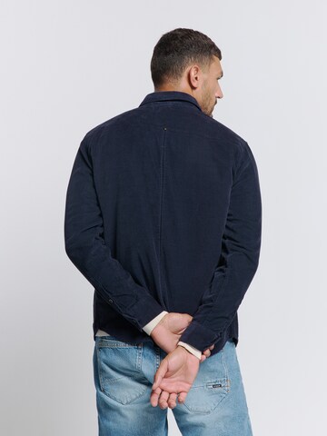No Excess Regular fit Overhemd in Blauw