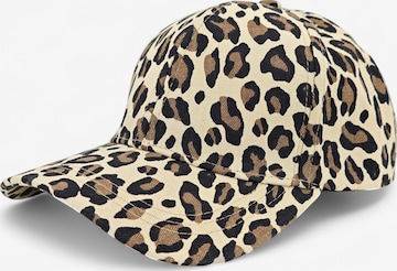styleBREAKER Cap 'Baseball Cap mit Leo Muster' in Beige: Vorderseite